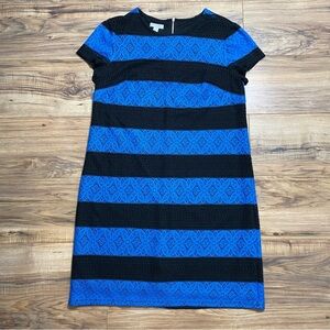 Women’s London Times Lace Black & Blue Dress